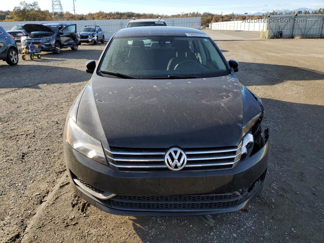 2013 Volkswagen Passat S Black vin: 1VWAH7A33DC019593