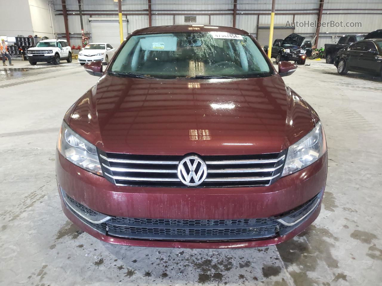 2012 Volkswagen Passat S Burgundy vin: 1VWAH7A34CC067781