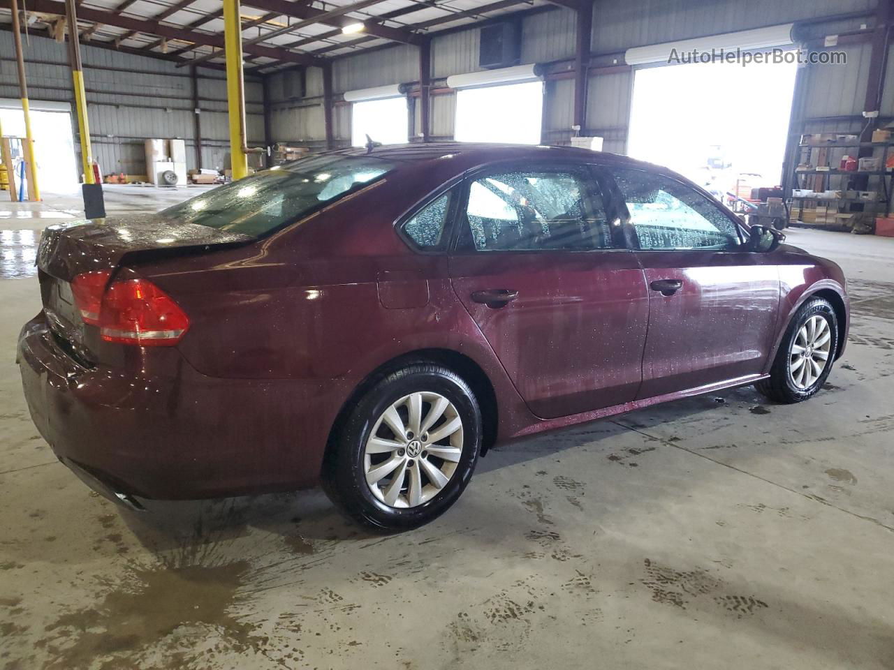 2012 Volkswagen Passat S Burgundy vin: 1VWAH7A34CC067781