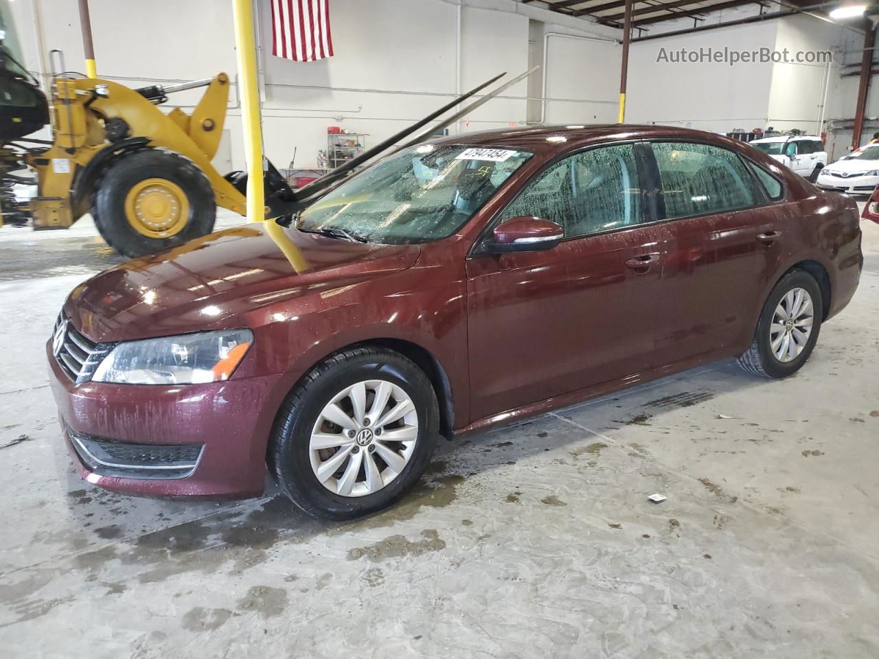 2012 Volkswagen Passat S Burgundy vin: 1VWAH7A34CC067781