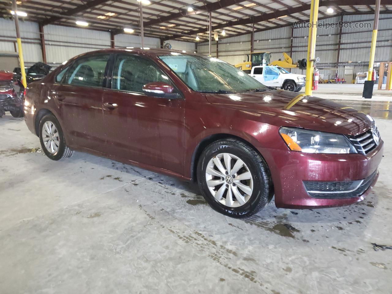 2012 Volkswagen Passat S Burgundy vin: 1VWAH7A34CC067781