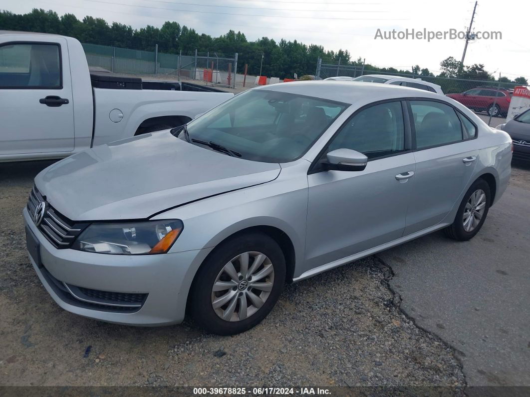 2012 Volkswagen Passat 2.5l S Silver vin: 1VWAH7A34CC108636