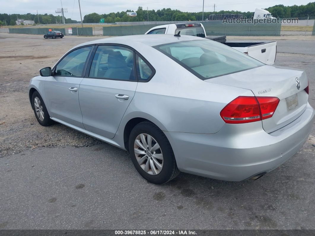 2012 Volkswagen Passat 2.5l S Silver vin: 1VWAH7A34CC108636