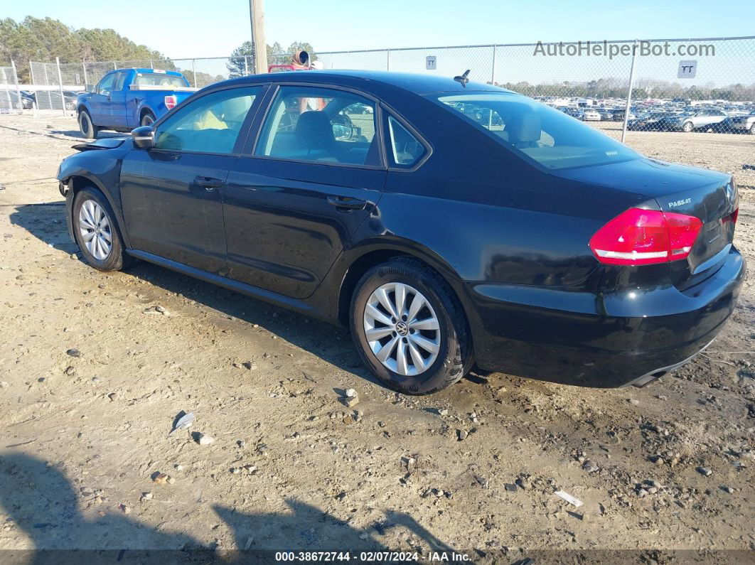 2013 Volkswagen Passat 2.5l S Black vin: 1VWAH7A35DC042180