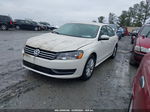 2013 Volkswagen Passat 2.5l S White vin: 1VWAH7A35DC076555