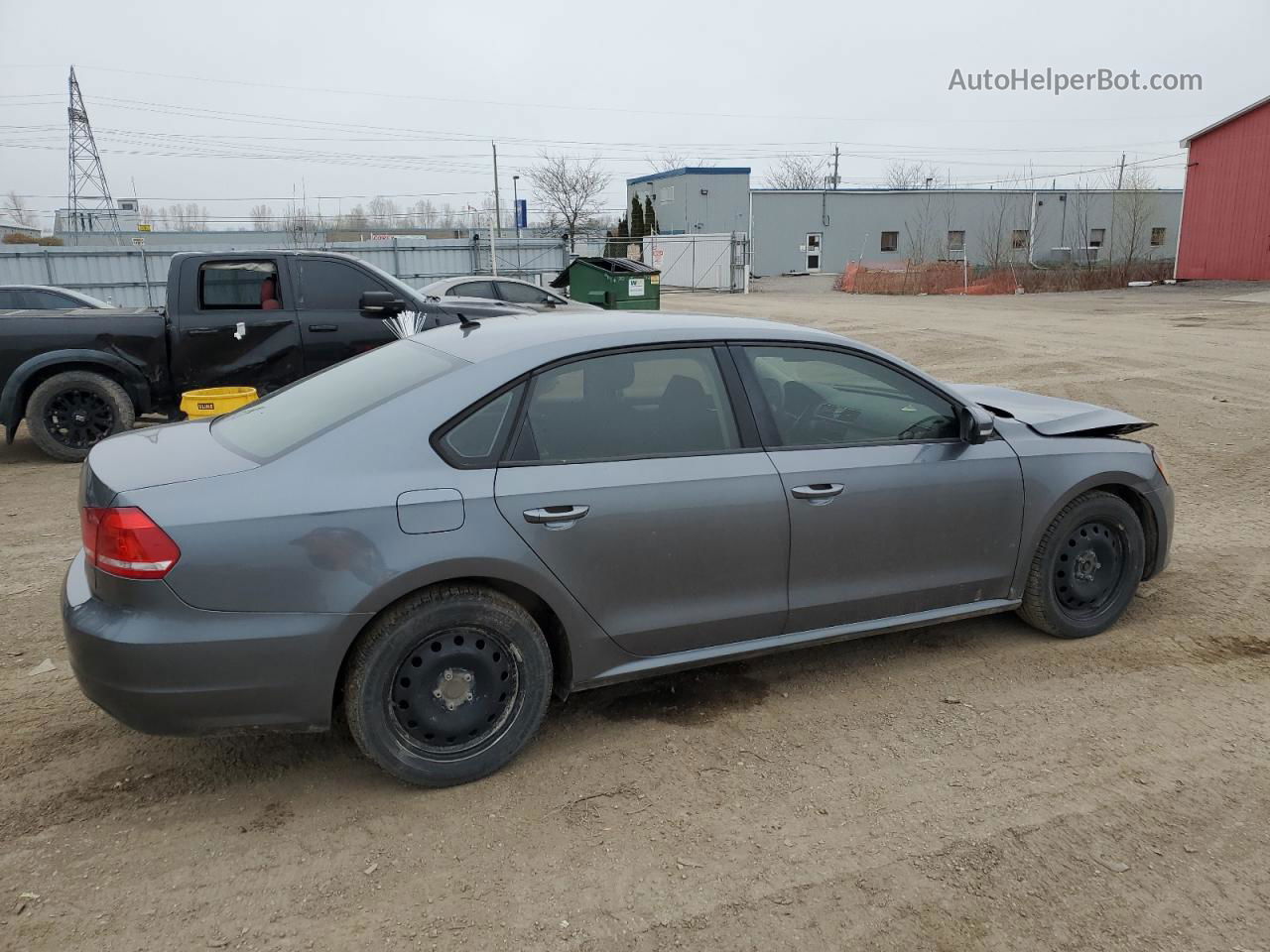 2013 Volkswagen Passat S Gray vin: 1VWAH7A37DC131068