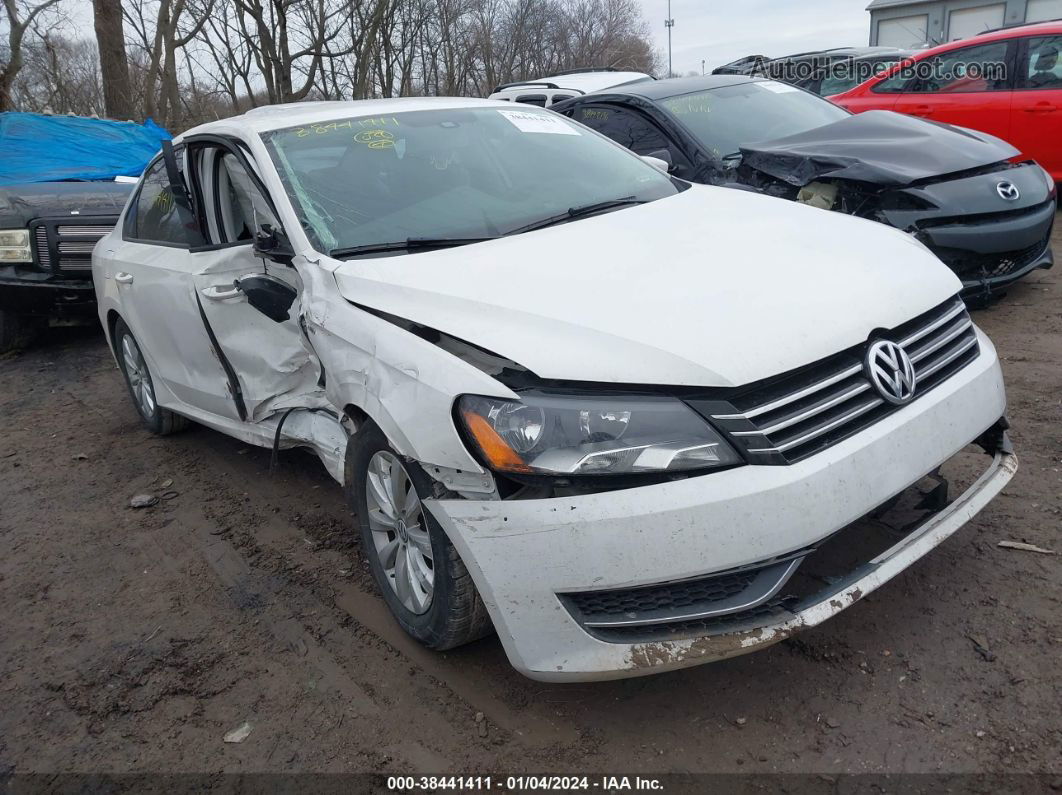 2013 Volkswagen Passat 2.5l Wolfsburg Edition White vin: 1VWAH7A38DC144086