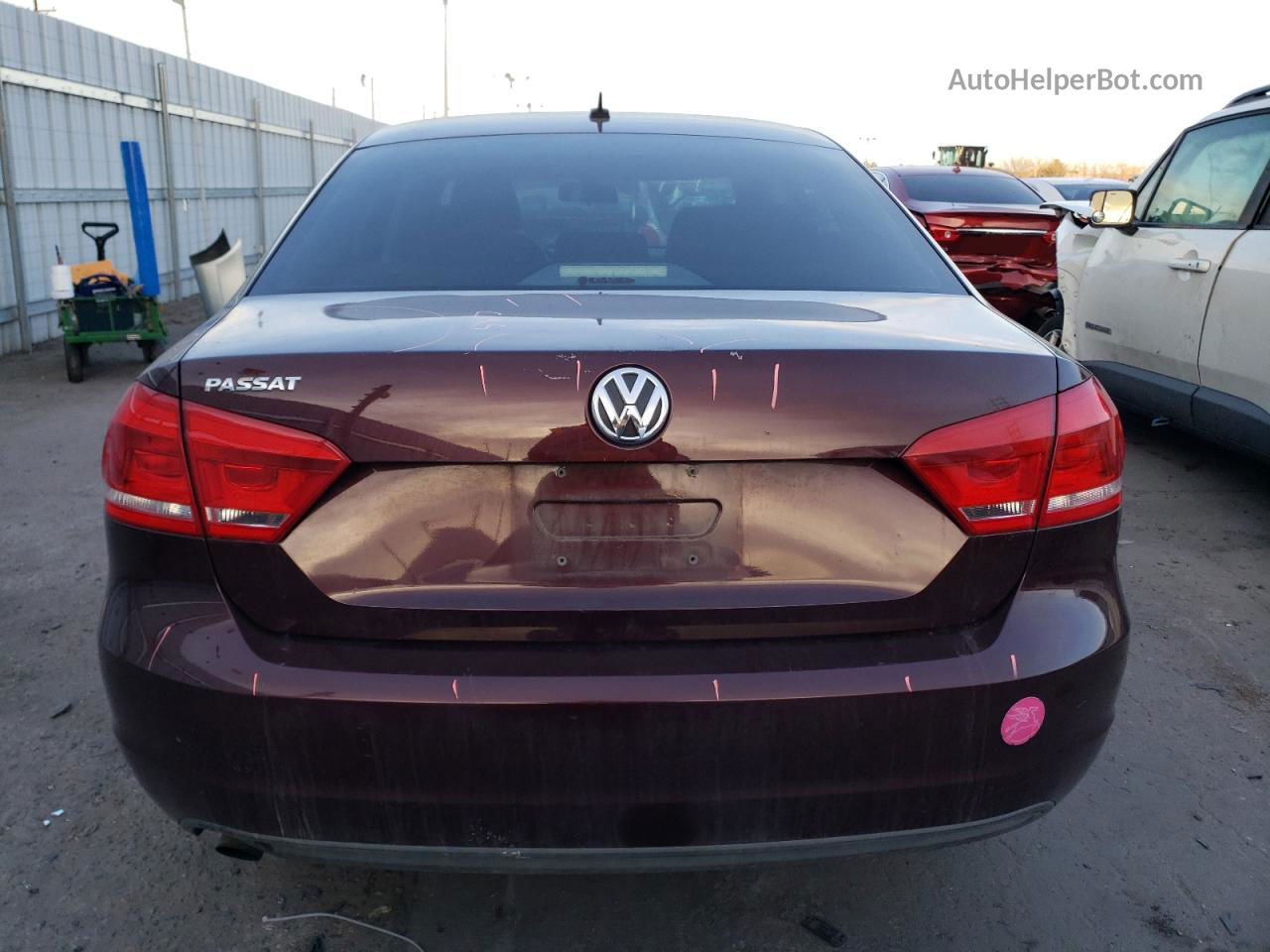 2013 Volkswagen Passat S Purple vin: 1VWAH7A3XDC053482