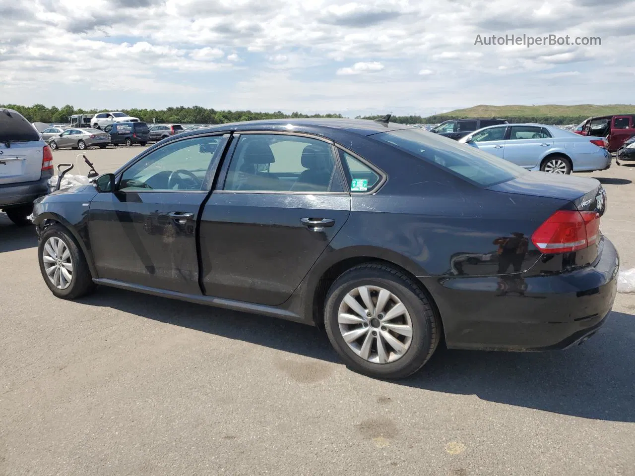 2014 Volkswagen Passat S Black vin: 1VWAH7A3XEC015459