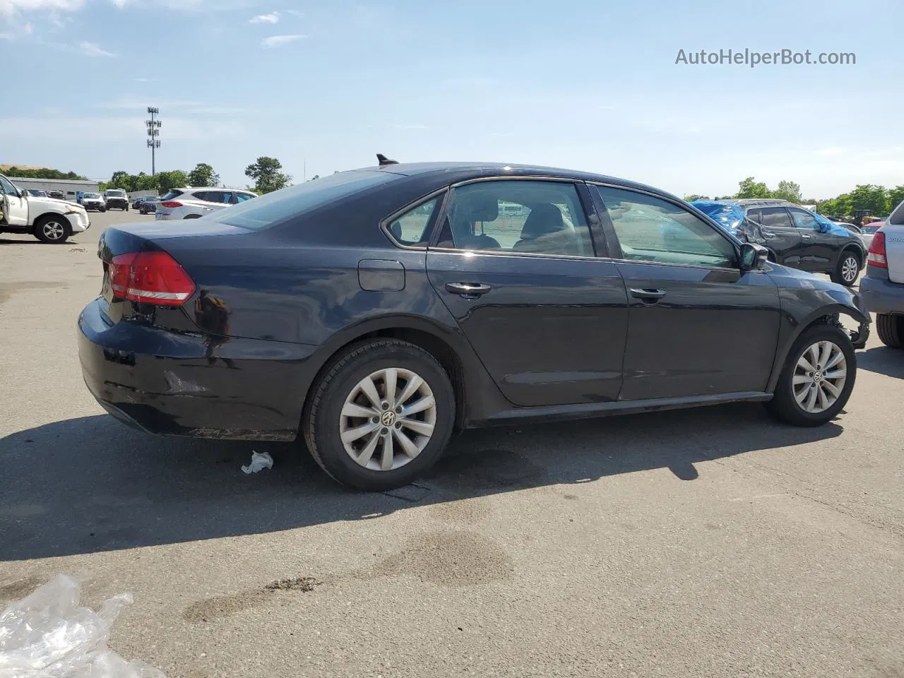 2014 Volkswagen Passat S Black vin: 1VWAH7A3XEC015459