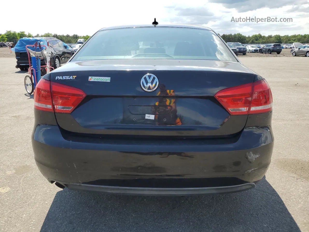 2014 Volkswagen Passat S Черный vin: 1VWAH7A3XEC015459