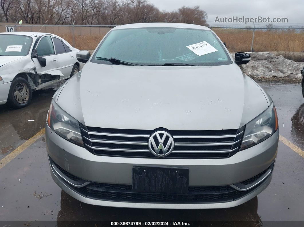 2012 Volkswagen Passat 2.5l S Silver vin: 1VWAP7A30CC079199