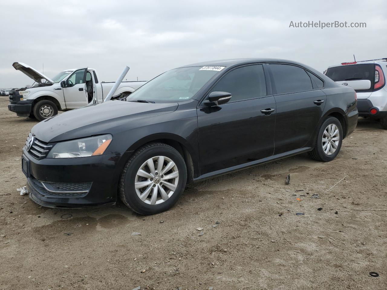 2012 Volkswagen Passat S Black vin: 1VWAP7A30CC093443