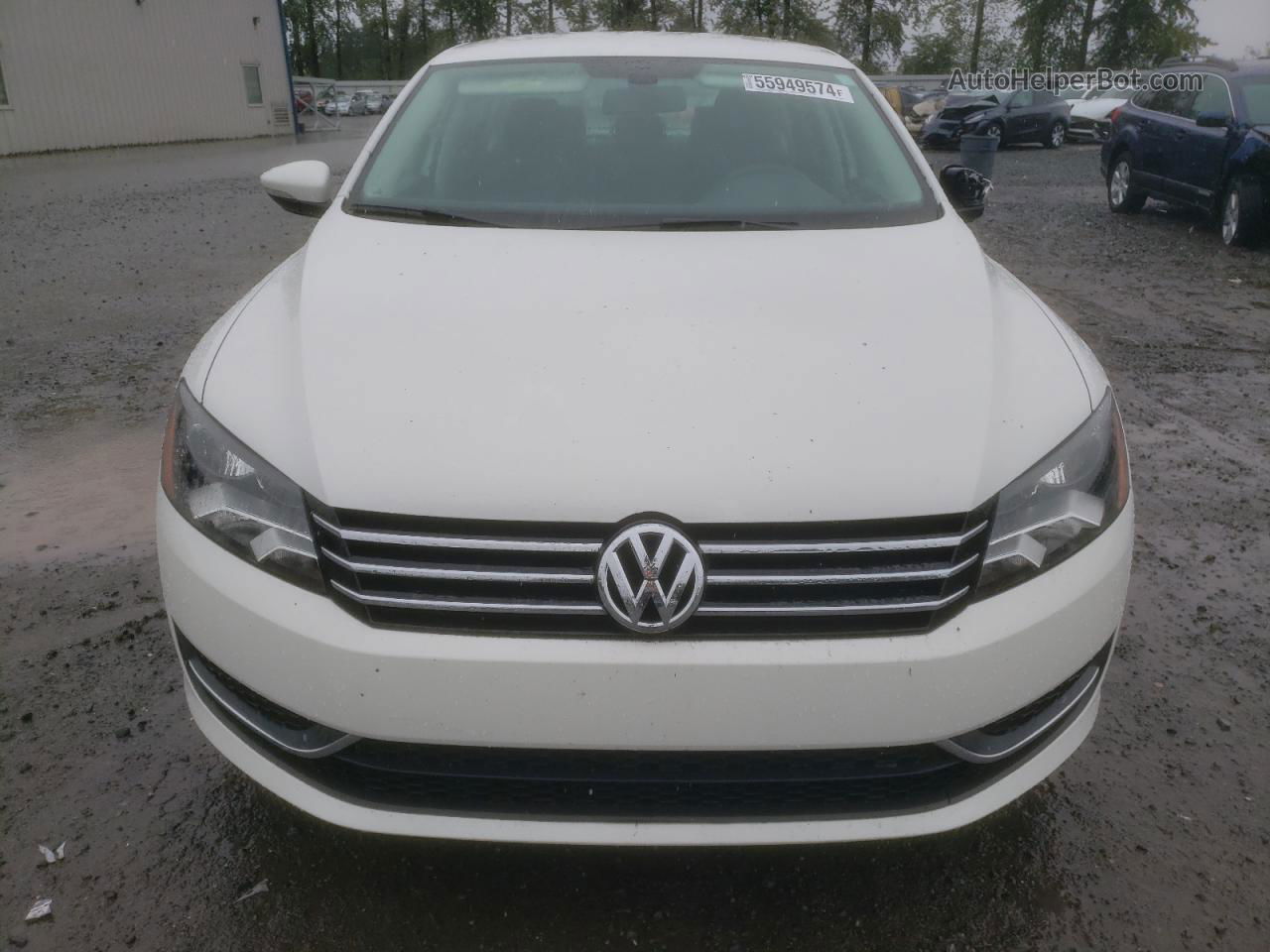 2012 Volkswagen Passat S Белый vin: 1VWAP7A30CC099050