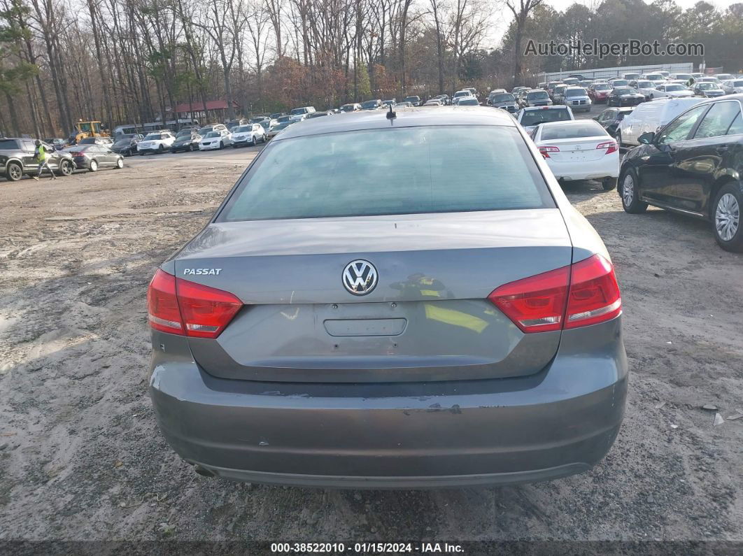 2013 Volkswagen Passat 2.5l S Gray vin: 1VWAP7A30DC012751