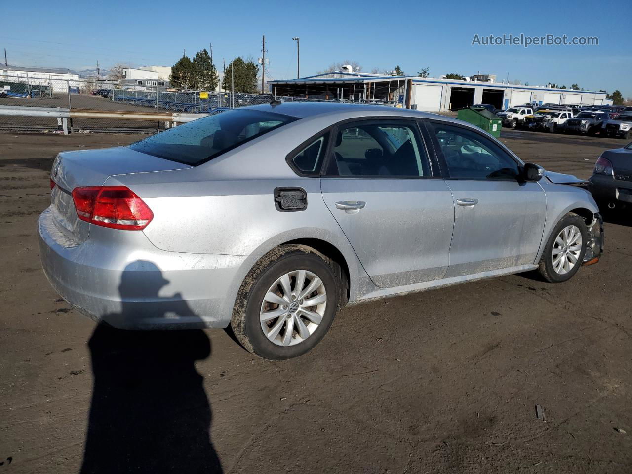 2013 Volkswagen Passat S Silver vin: 1VWAP7A30DC058502