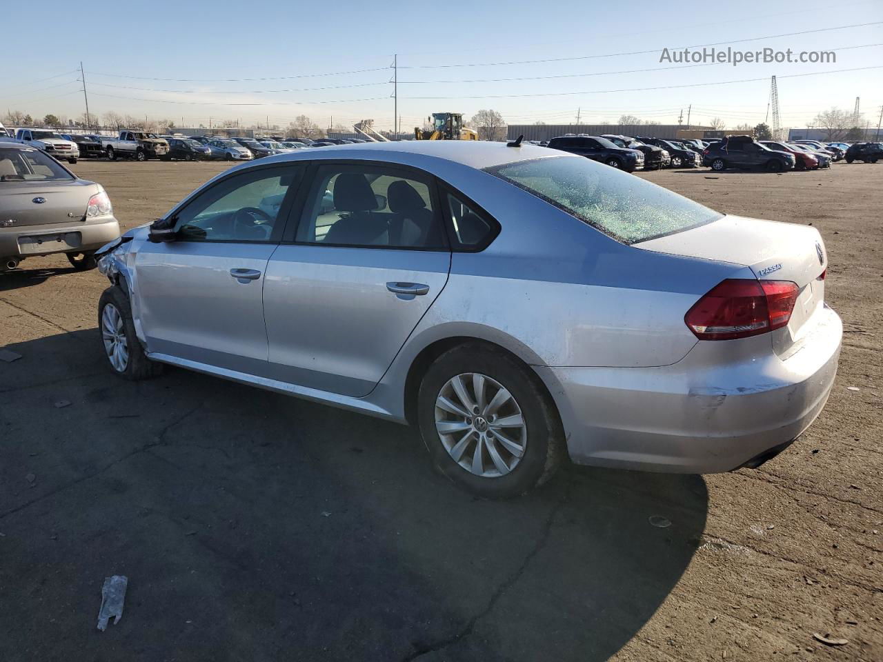 2013 Volkswagen Passat S Silver vin: 1VWAP7A30DC058502