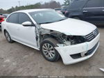 2012 Volkswagen Passat 2.5l S White vin: 1VWAP7A31CC017701