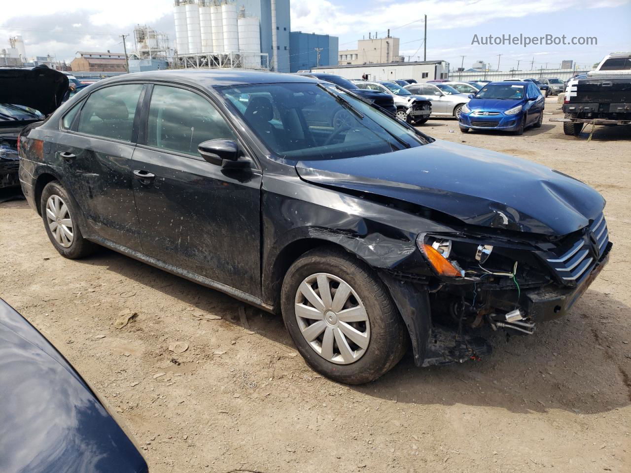 2012 Volkswagen Passat S Black vin: 1VWAP7A31CC055784