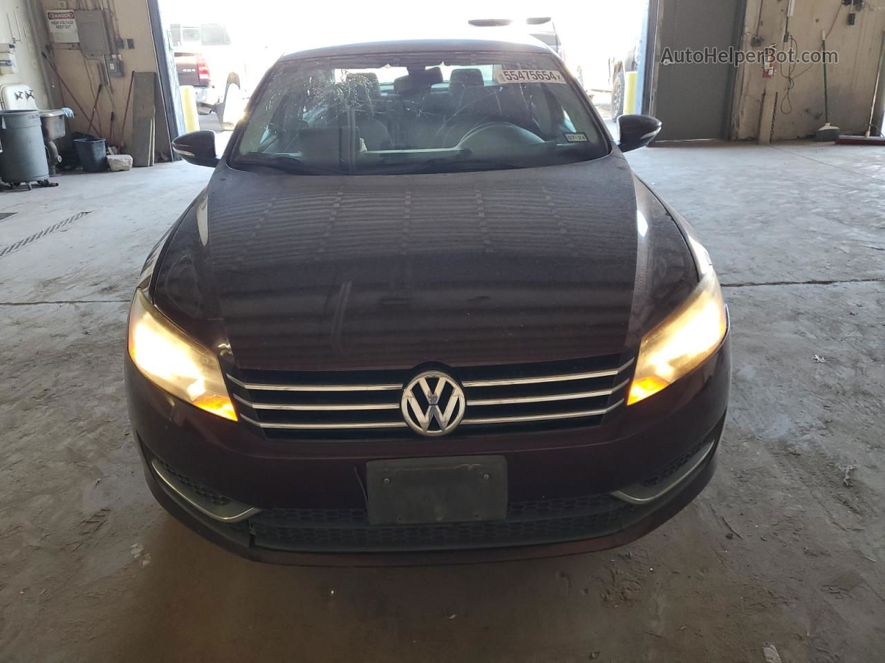 2012 Volkswagen Passat S Maroon vin: 1VWAP7A31CC070494