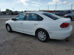 2013 Volkswagen Passat S White vin: 1VWAP7A31DC131537