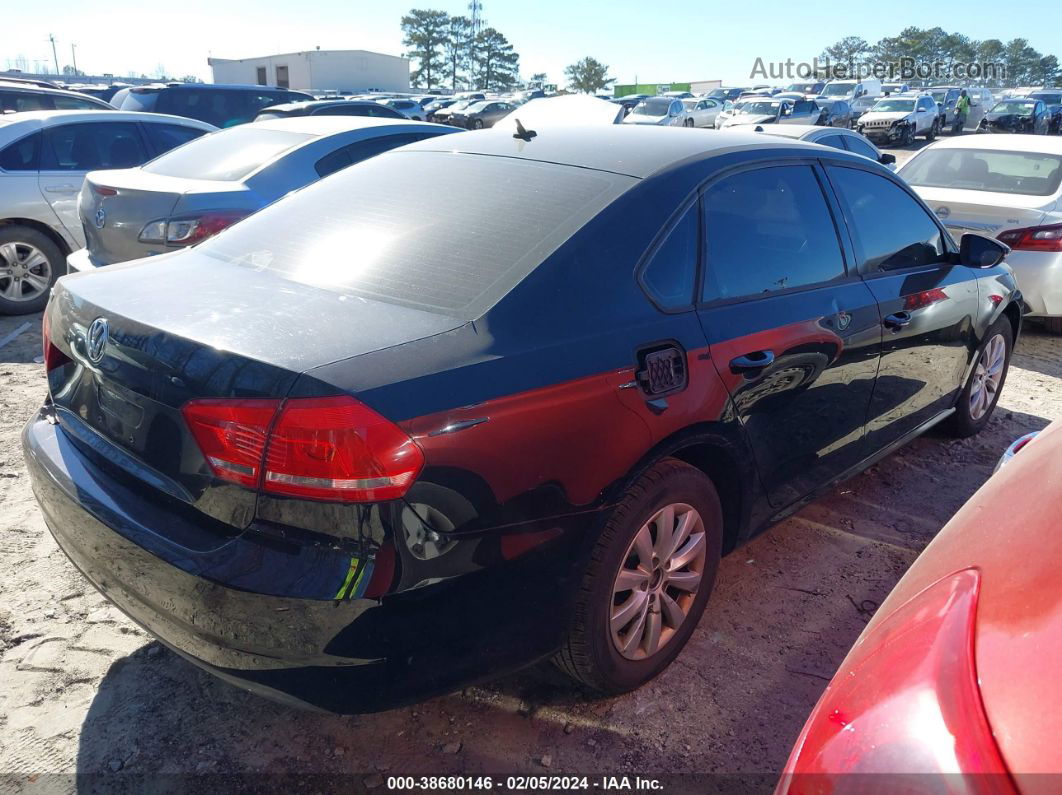 2012 Volkswagen Passat 2.5l S Black vin: 1VWAP7A32CC025113