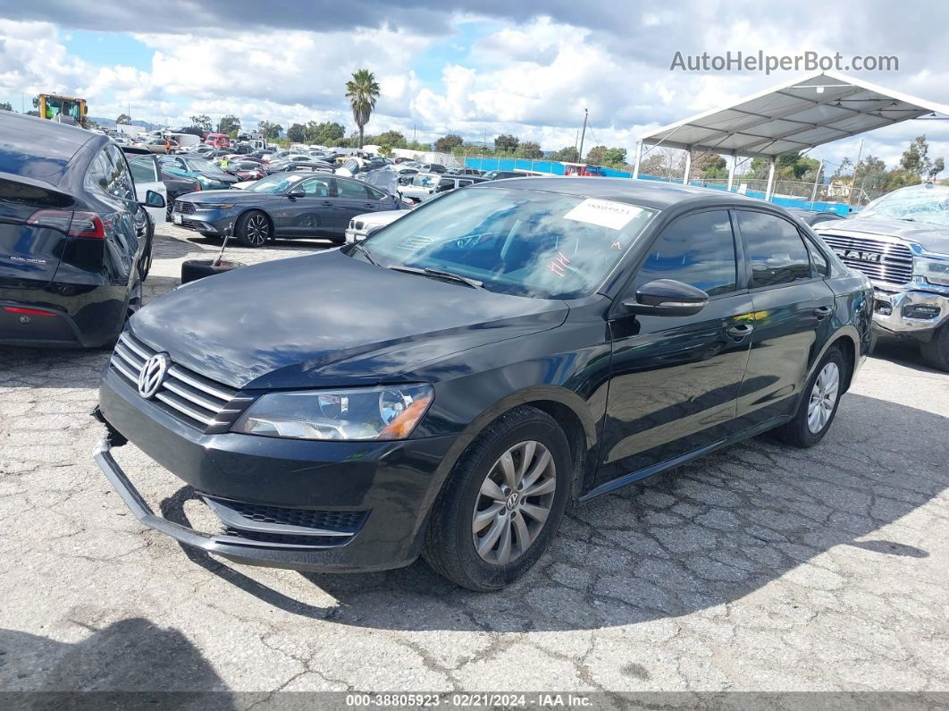 2012 Volkswagen Passat 2.5l S Black vin: 1VWAP7A32CC037648