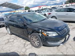 2012 Volkswagen Passat 2.5l S Black vin: 1VWAP7A32CC037648