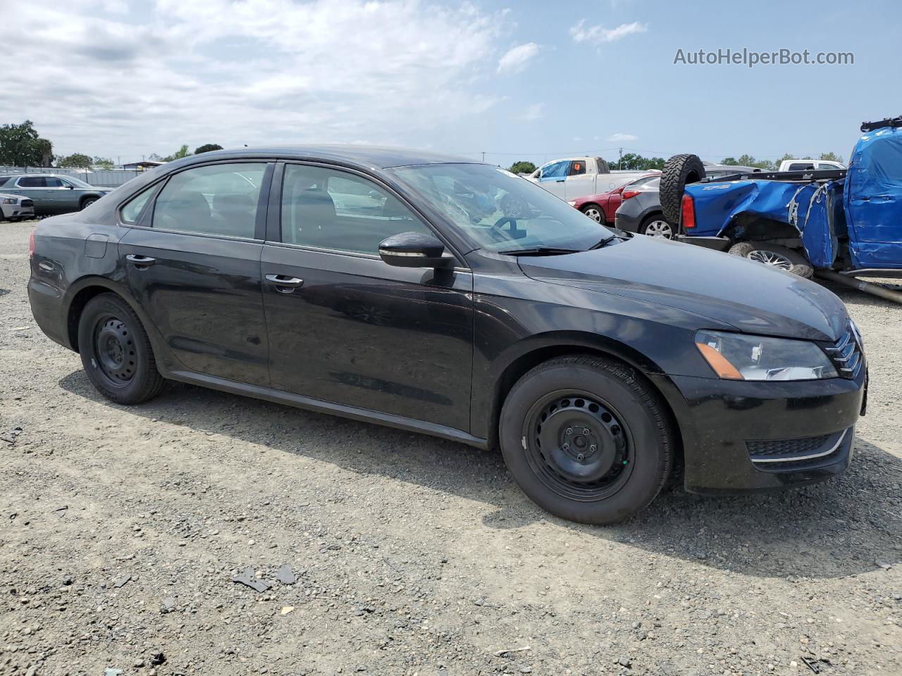 2012 Volkswagen Passat S Black vin: 1VWAP7A32CC045023