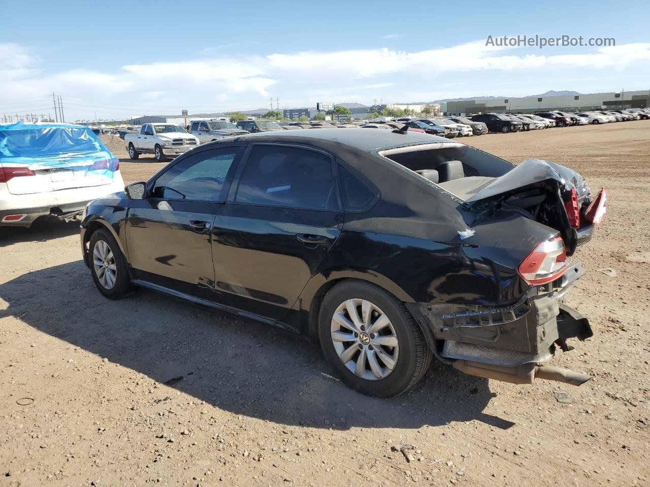 2013 Volkswagen Passat S Black vin: 1VWAP7A32DC141994