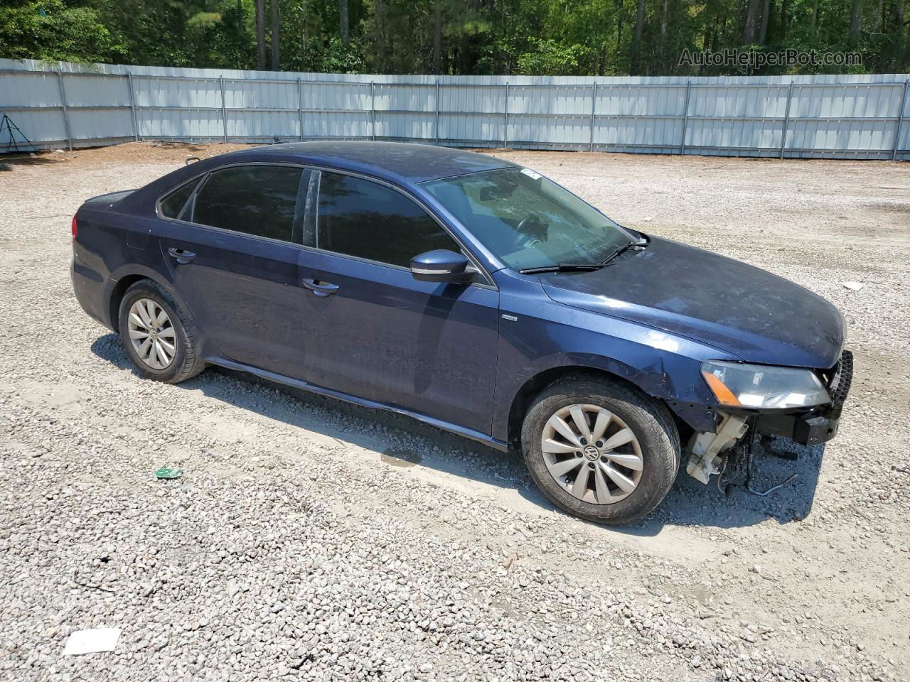 2014 Volkswagen Passat S Blue vin: 1VWAP7A32EC021601