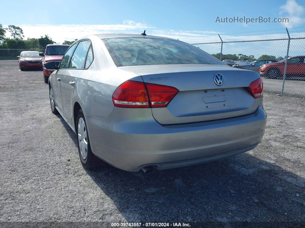 2012 Volkswagen Passat 2.5l S Silver vin: 1VWAP7A33CC031163