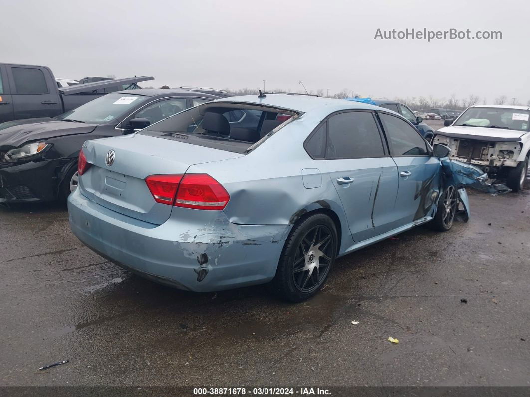 2012 Volkswagen Passat 2.5l S Light Blue vin: 1VWAP7A33CC034760