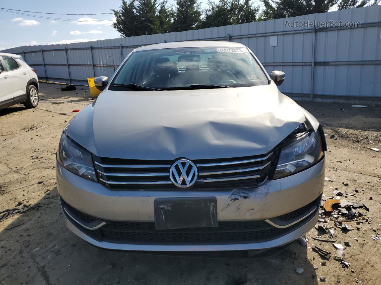 2013 Volkswagen Passat S Gray vin: 1VWAP7A33DC037451