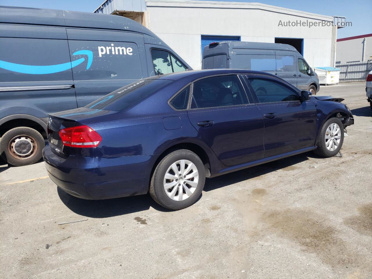 2013 Volkswagen Passat S Blue vin: 1VWAP7A33DC107577