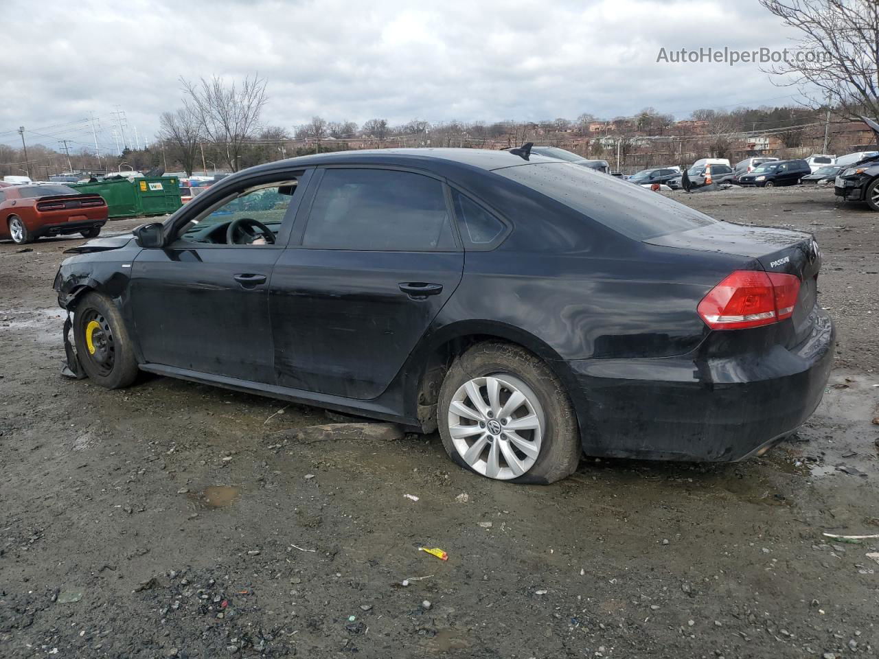 2013 Volkswagen Passat S Black vin: 1VWAP7A33DC149439