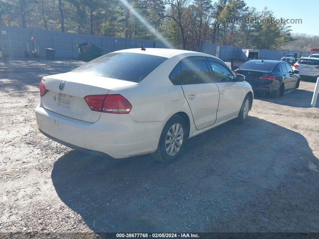 2014 Volkswagen Passat S White vin: 1VWAP7A33EC010591