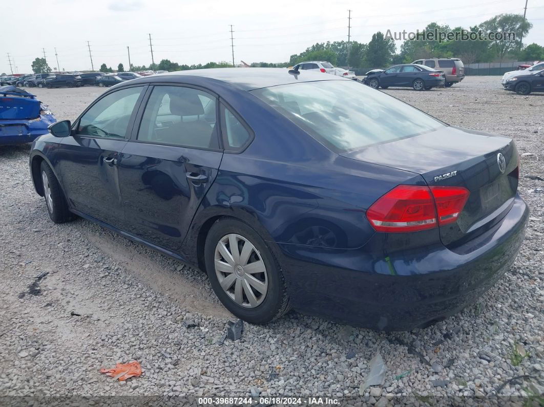 2012 Volkswagen Passat 2.5l S Blue vin: 1VWAP7A34CC019507