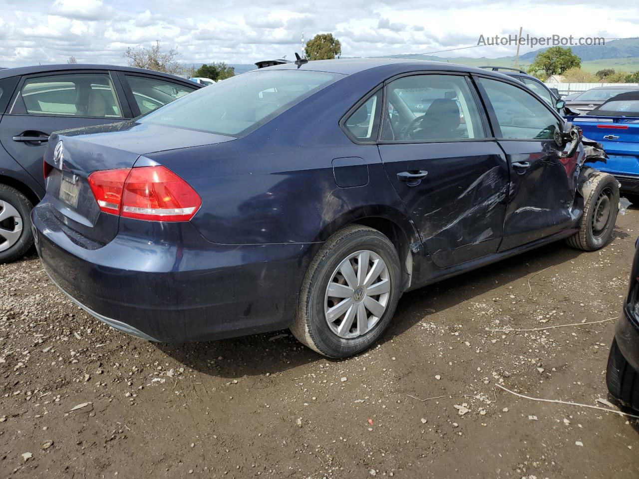 2012 Volkswagen Passat S Blue vin: 1VWAP7A34CC067203