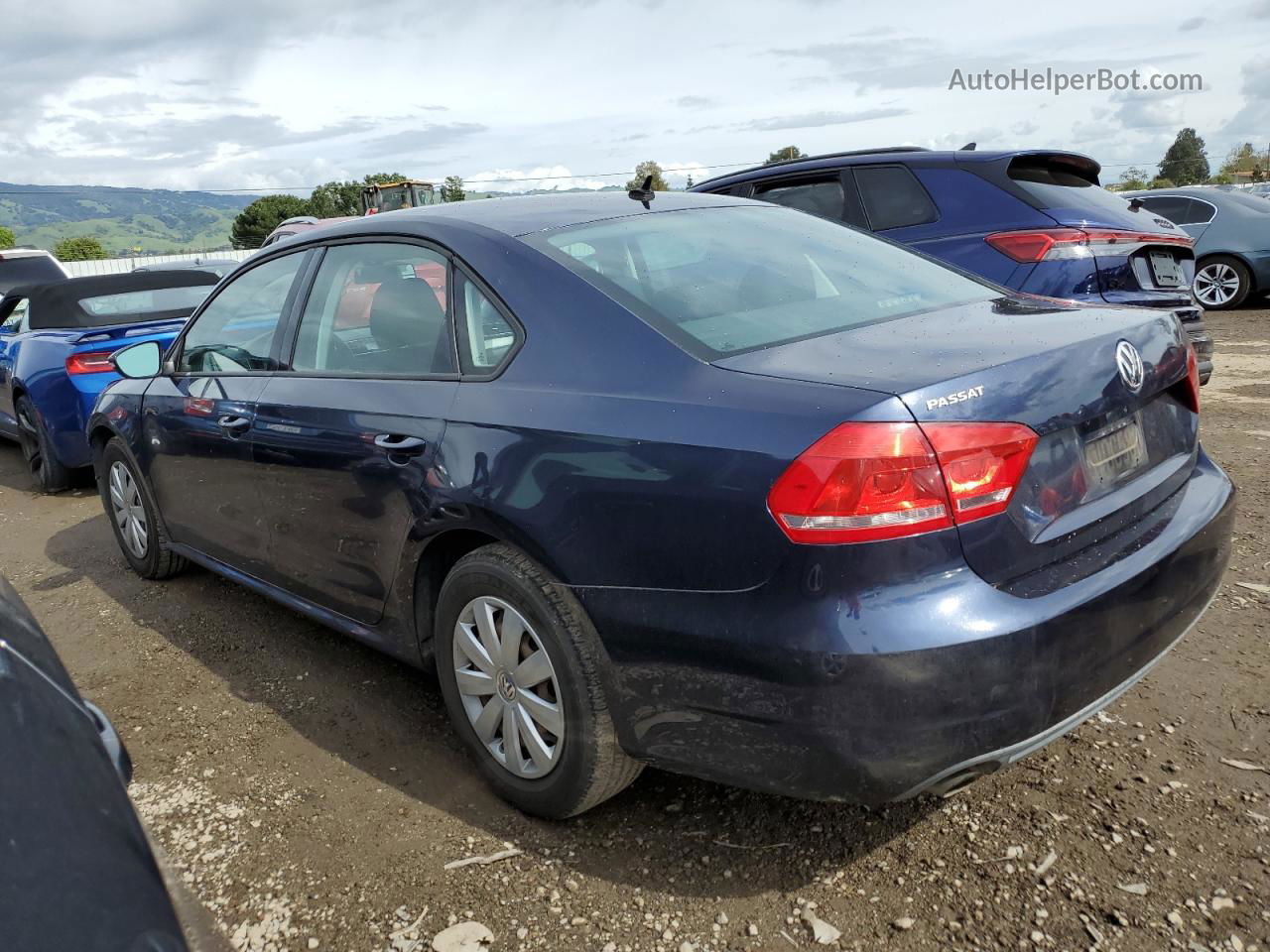 2012 Volkswagen Passat S Blue vin: 1VWAP7A34CC067203