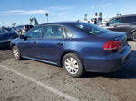 2013 Volkswagen Passat S Blue vin: 1VWAP7A34DC067378