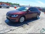 2013 Volkswagen Passat 2.5l S Burgundy vin: 1VWAP7A34DC098971