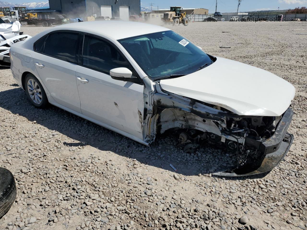 2013 Volkswagen Passat S White vin: 1VWAP7A34DC149935