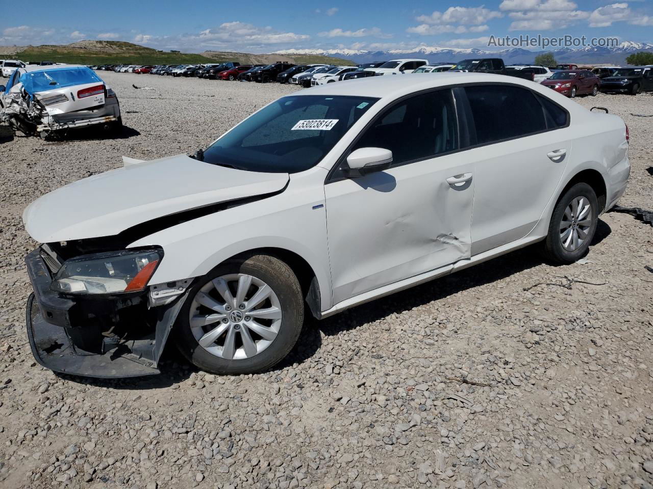 2013 Volkswagen Passat S White vin: 1VWAP7A34DC149935