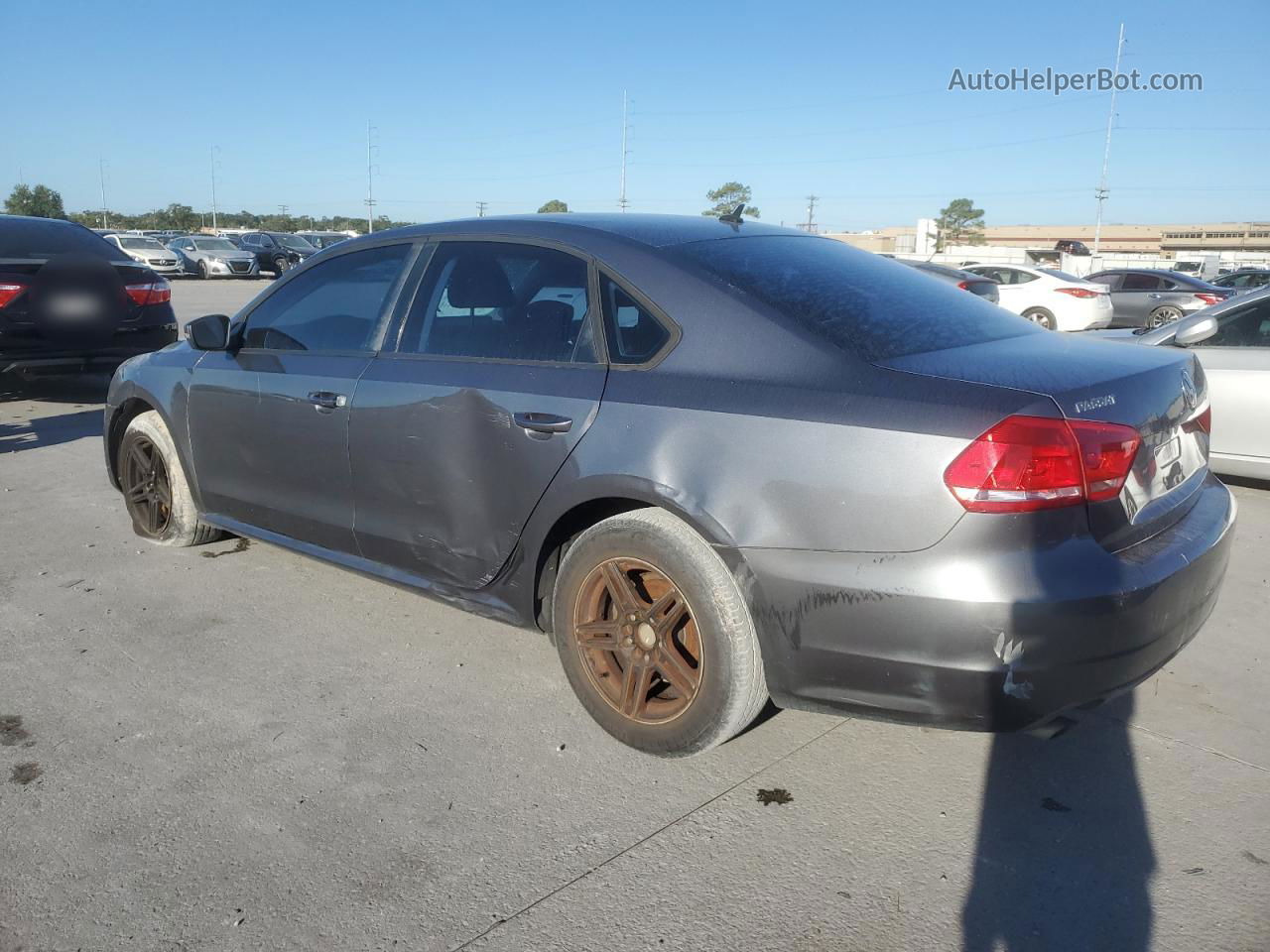 2014 Volkswagen Passat S Gray vin: 1VWAP7A34EC012625