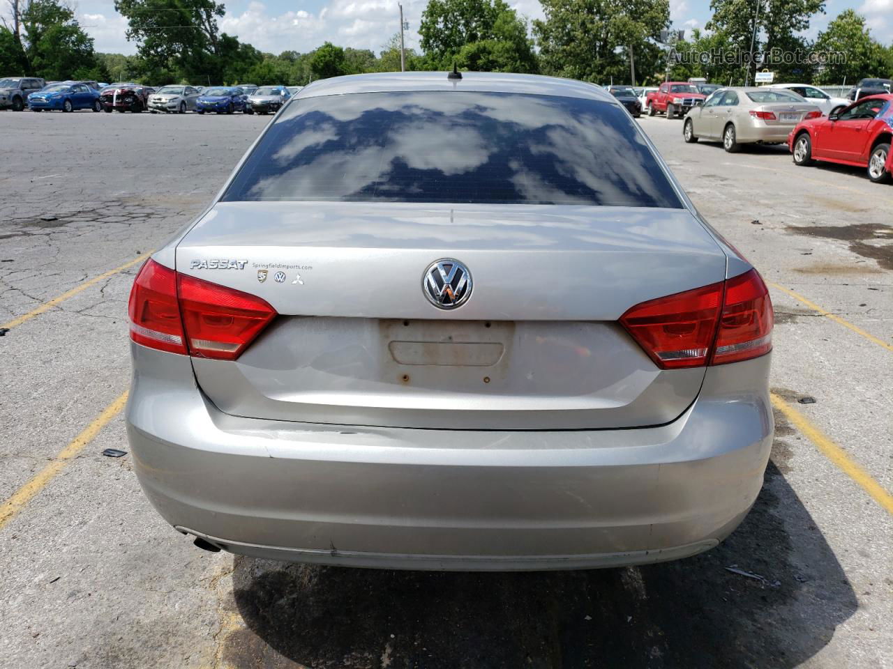 2012 Volkswagen Passat S Silver vin: 1VWAP7A35CC004949