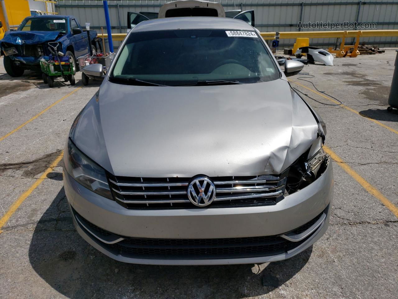 2012 Volkswagen Passat S Silver vin: 1VWAP7A35CC004949