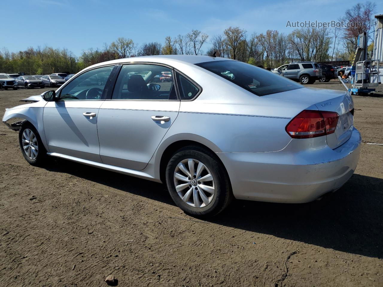 2012 Volkswagen Passat S Silver vin: 1VWAP7A35CC007981