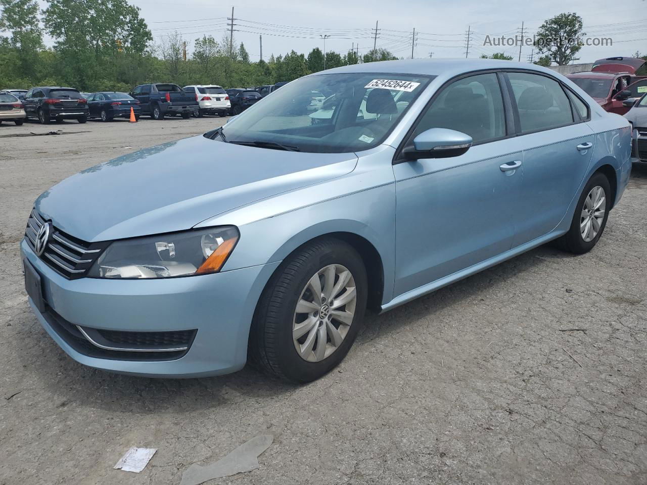 2012 Volkswagen Passat S Turquoise vin: 1VWAP7A35CC063774