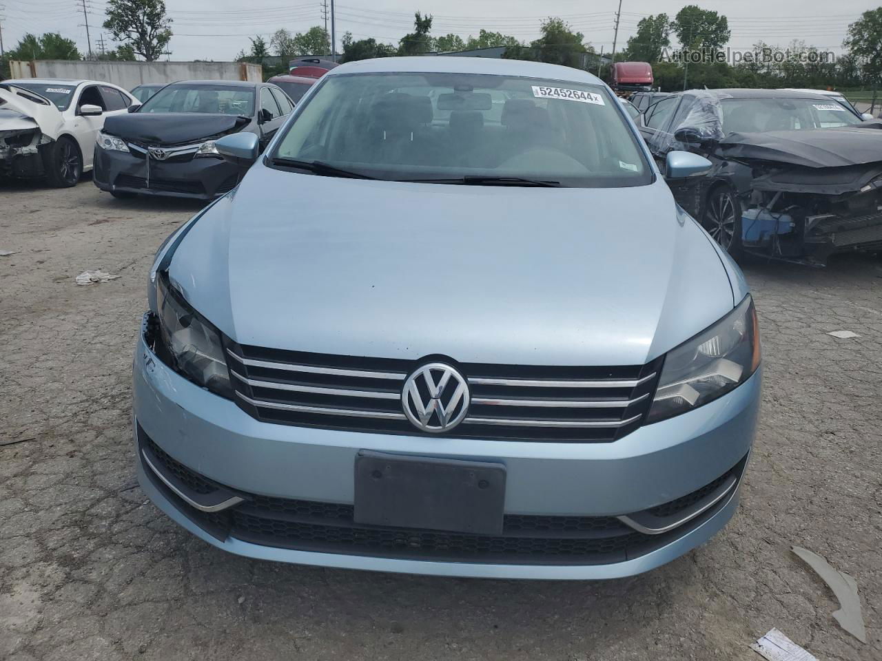 2012 Volkswagen Passat S Бирюзовый vin: 1VWAP7A35CC063774